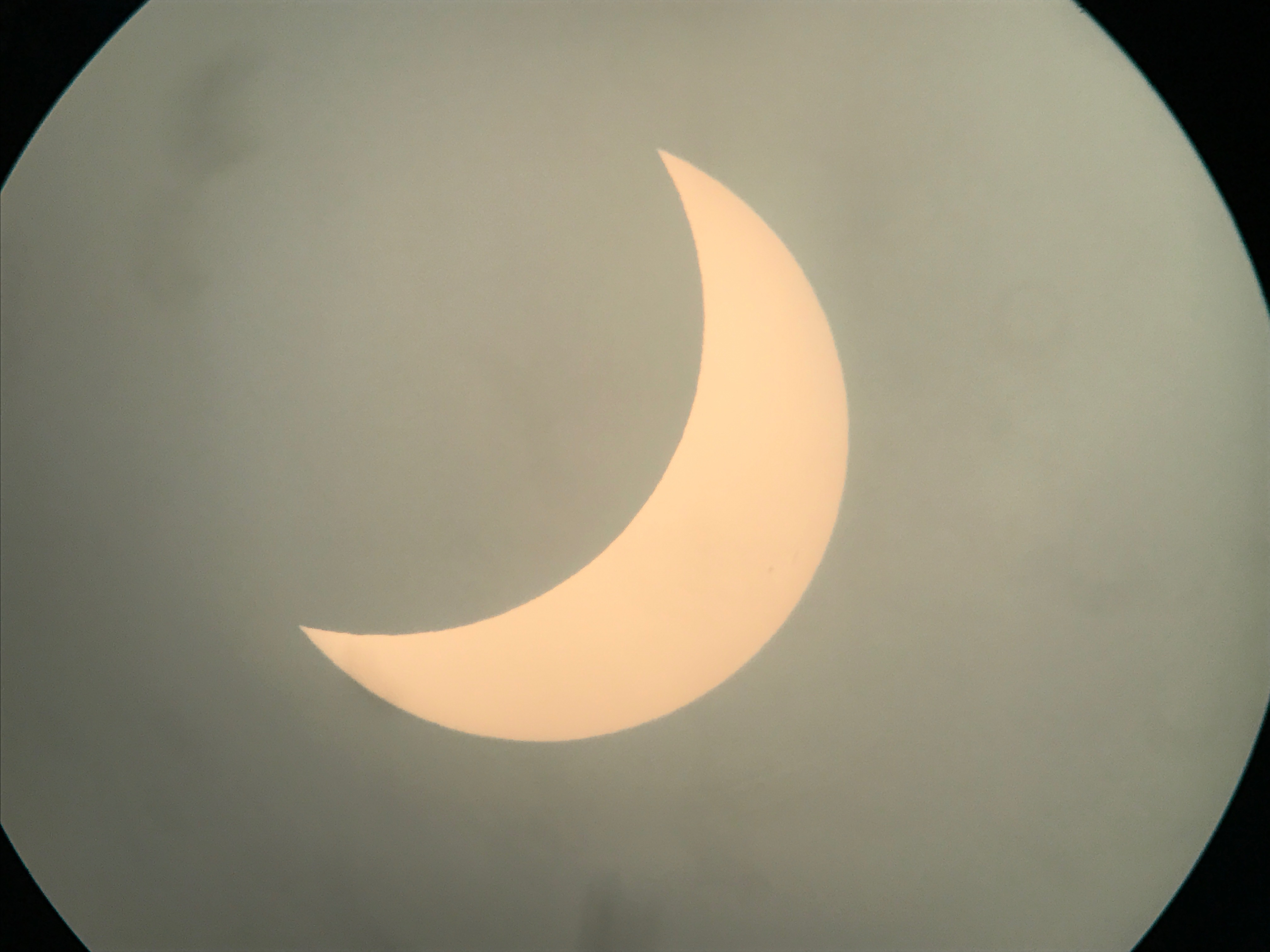 The sun is a crescent